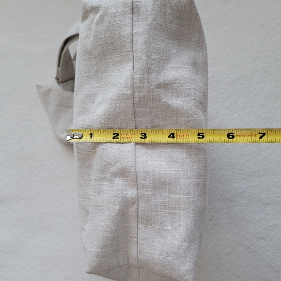 TippyThai | Cotton Twill Crossbody / Shoulder Bag NWOT natural color w/Bow - Picture 4 of 16